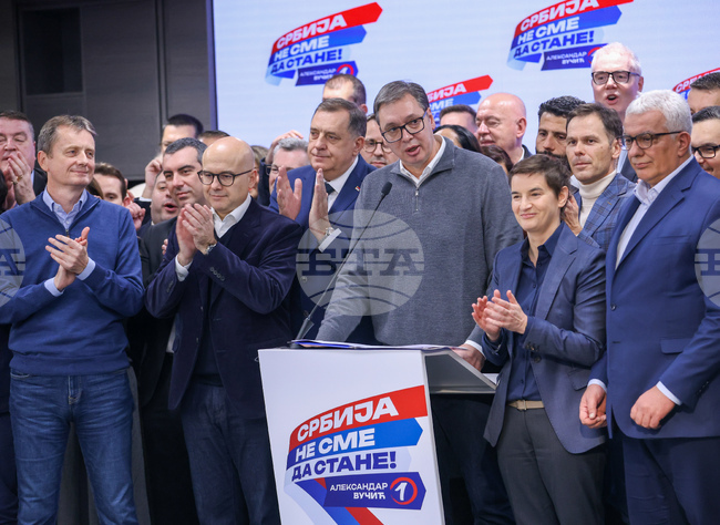 Сърбия - парламентарни и местни избори - Александър Вучич - пресконференция