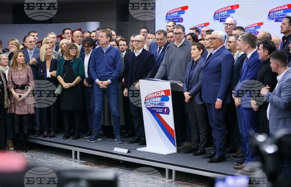 Сърбия - парламентарни и местни избори - Александър Вучич - пресконференция