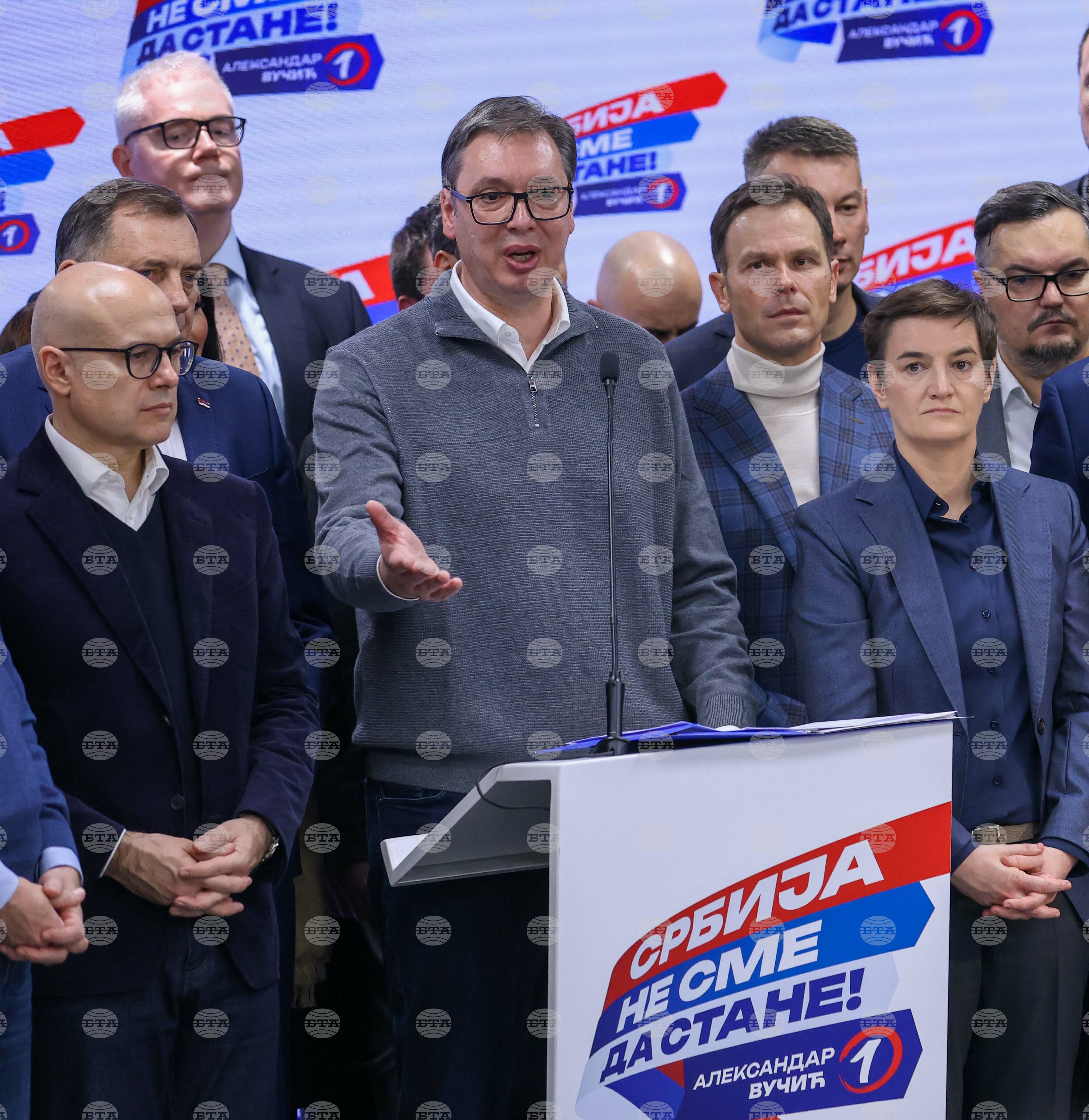Сърбия - парламентарни и местни избори - Александър Вучич - пресконференция