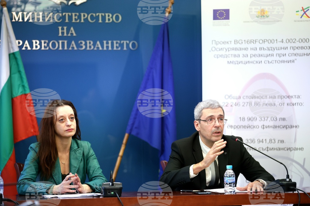 Министерството на здравеопазването - пресконференция - осигуряване на въздушни превози