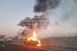 АМ "Тракия" - лек автомобил - пожар