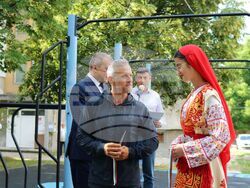 Йордан Йовчев, кметът Илко Стоянов и Александър Личев откриха новоизградена стрийт фитнес площадка в Благоевград