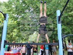 Йордан Йовчев, кметът Илко Стоянов и Александър Личев откриха новоизградена стрийт фитнес площадка в Благоевград