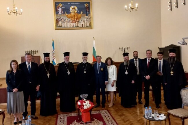 Делегация на Ордена на архонтите на Вселенската патриаршия посети Софийската митрополия