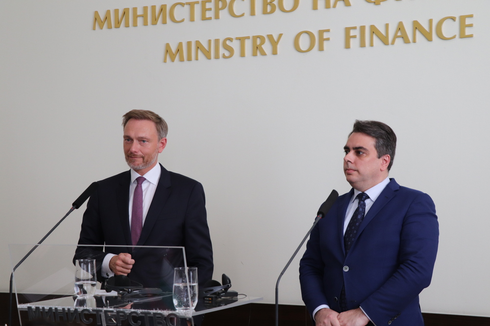 Вицепремиерът и министър на финансите Асен Василев се срещна с министъра на финансите на Федерална република Германия Кристиан Линднер