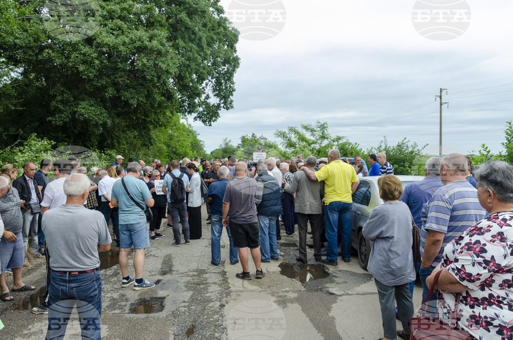 Добрич - път - протест – Снимка: Александра Антонова