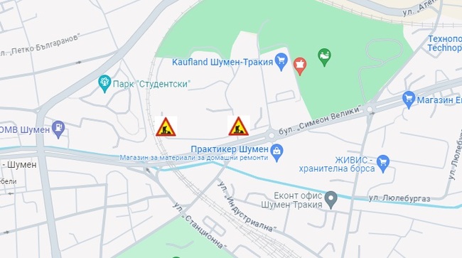 Община Шумен информира за временна промяна в организацията на движението