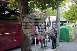 Протестиращи - автобуси