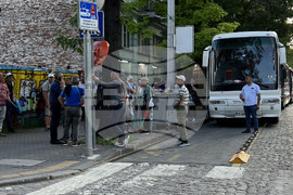 Протестиращи - автобуси