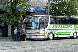 Протестиращи - автобуси