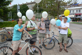 Русе - велосипедисти - флашмоб