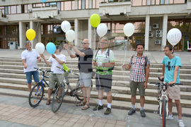 Русе - велосипедисти - флашмоб