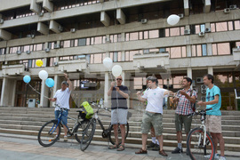 Русе - велосипедисти - флашмоб