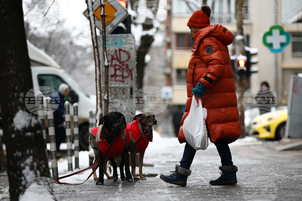 Жълт код за студено време е обявен за днес в цялата страна