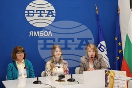 Национален пресклуб на БТА Ямбол - пресконференция - Божидара Амуджиева - златен медал - международна олимпиада по математика