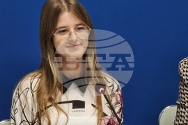 Национален пресклуб на БТА Ямбол - пресконференция - Божидара Амуджиева - златен медал - международна олимпиада по математика