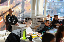 Благоевград - Димитър Бербатов - 7 СУ „Кузман Шапкарев" - посещение