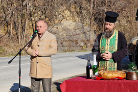 Сандански - пешеходна алея - първа копка