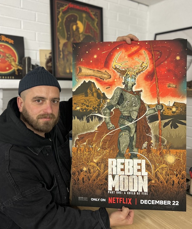 Българският илюстратор Дидо Пешев създава официалния плакат за Rebel Moon на Зак Снайдър
