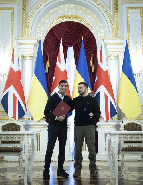 Украинският президент Зеленски и британският премиер Сунак обсъдиха нуждата на Украйна от противовъздушна отбрана