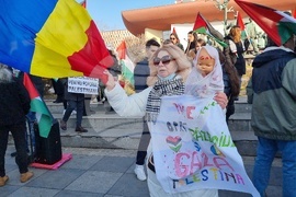 Румъния - протестното шествие в подкрепа на Палестина