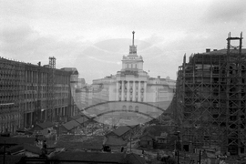 Строителство в центъра на София през 1955 година