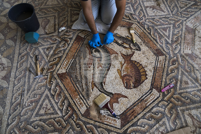 Подова мозайка от римската епоха с изображение на богиня на изобилието беше открита в Турция