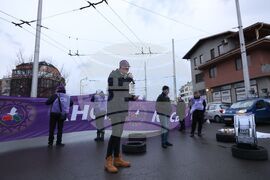 КНСБ - протест на работещите в  градския транспорт