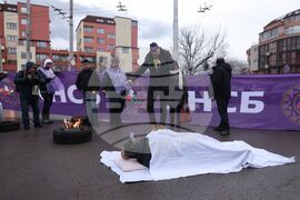 КНСБ - протест на работещите в  градския транспорт