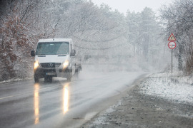Бургас - зима - пътна обстановка