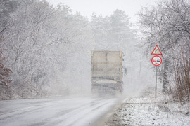 Бургас - зима - пътна обстановка