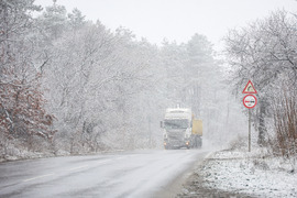 Бургас - зима - пътна обстановка