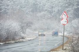 Бургас - зима - пътна обстановка