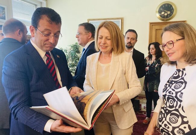 Кметът на София Йорданка Фандъкова се срещна с кмета на Истанбул Екрем Имамоглу