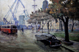 Бургас - изложба - Петко Задгорски