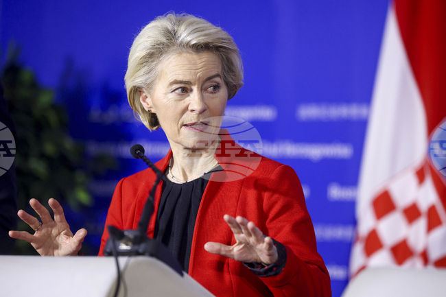 Председателката на ЕК Урсула фон дер Лайен пристига на посещение в Босна следващата седмица