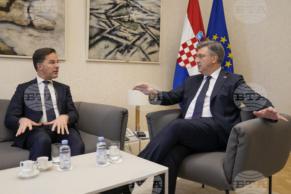 Генералният секретар на НАТО Марк Рюте пристигна на посещение в Хърватия