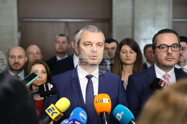 Парламент - Костадин Костадинов - брифинг