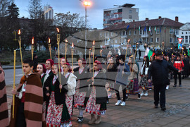 Разград - 146 години от Освобождението - факелно шествие