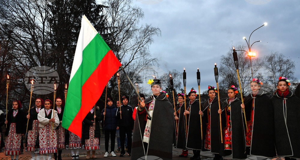 Разград - 146 години от Освобождението - факелно шествие