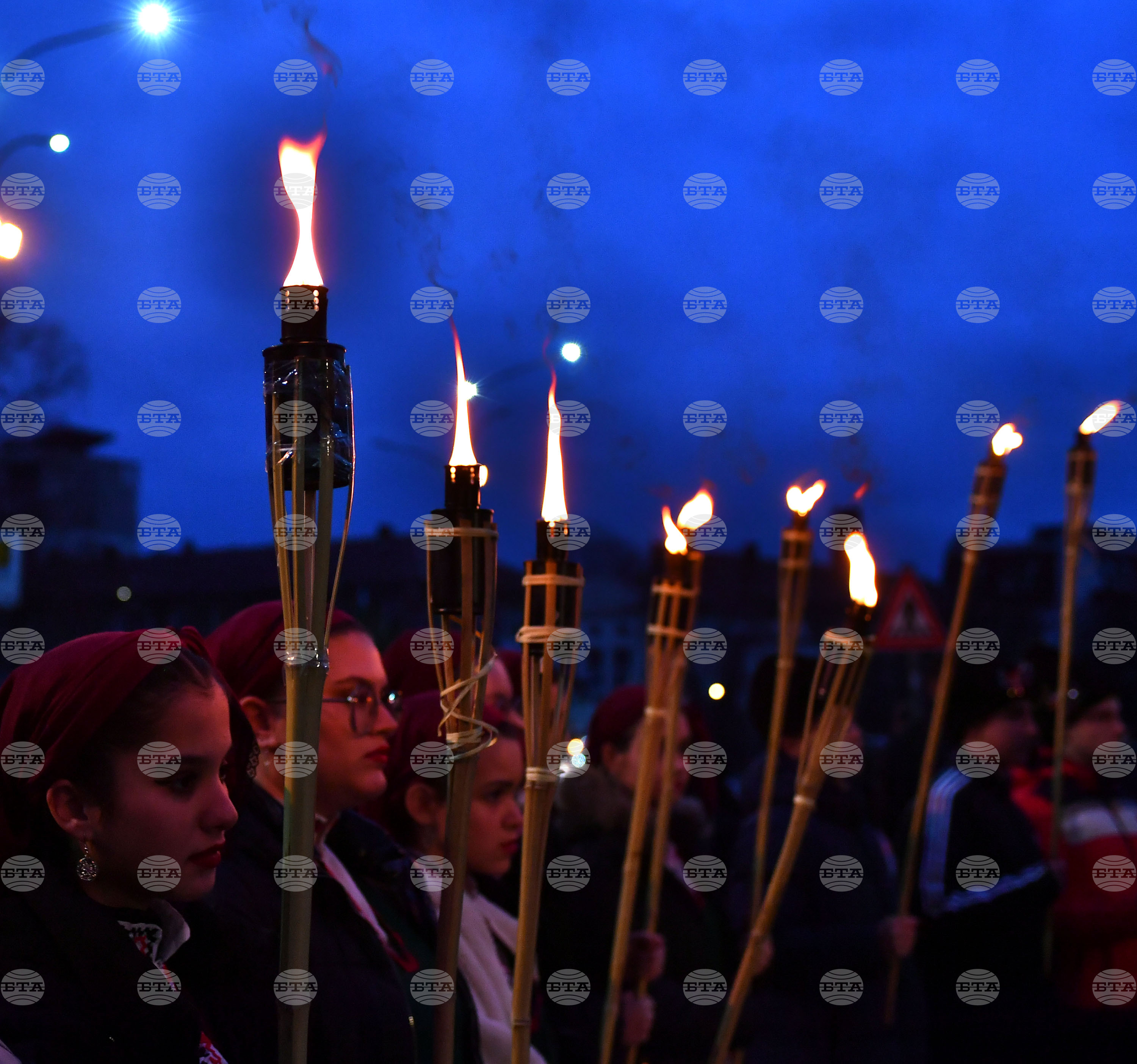 Разград - 146 години от Освобождението - факелно шествие