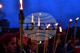 Разград - 146 години от Освобождението - факелно шествие