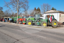 Село Подкрепа - зърнопроизводители - протест