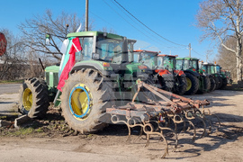 Село Подкрепа - зърнопроизводители - протест