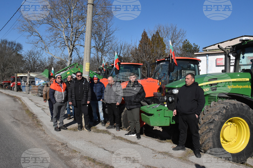 Село Подкрепа - зърнопроизводители - протест