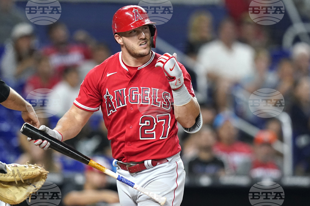 Angels Marlins Baseball