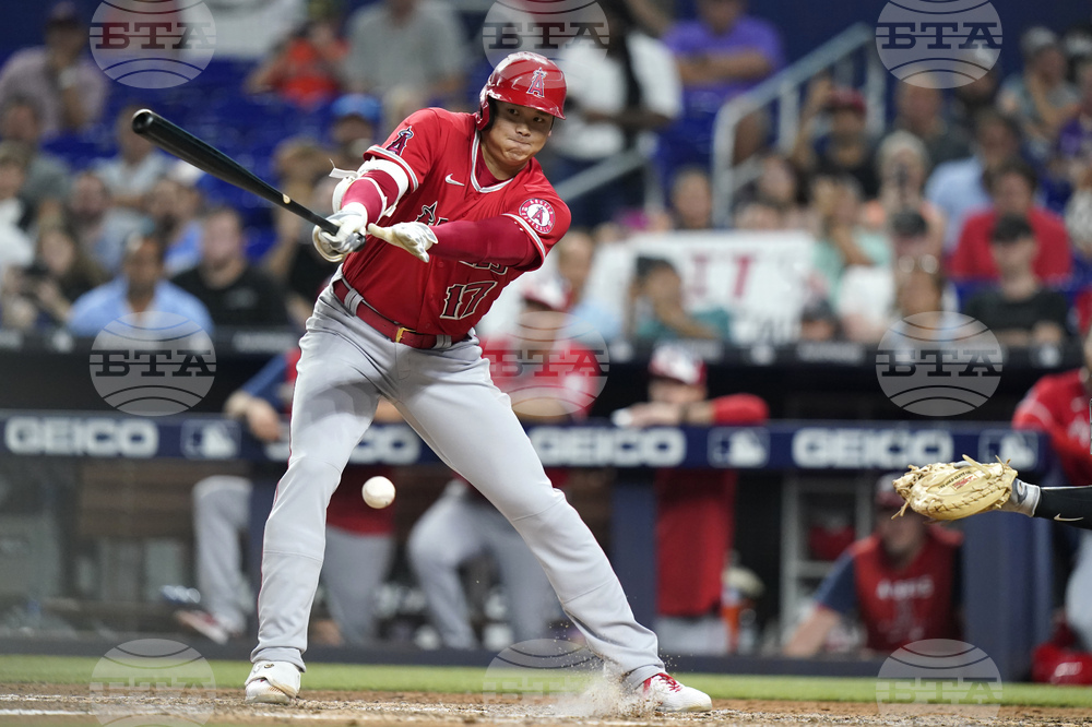 Angels Marlins Baseball
