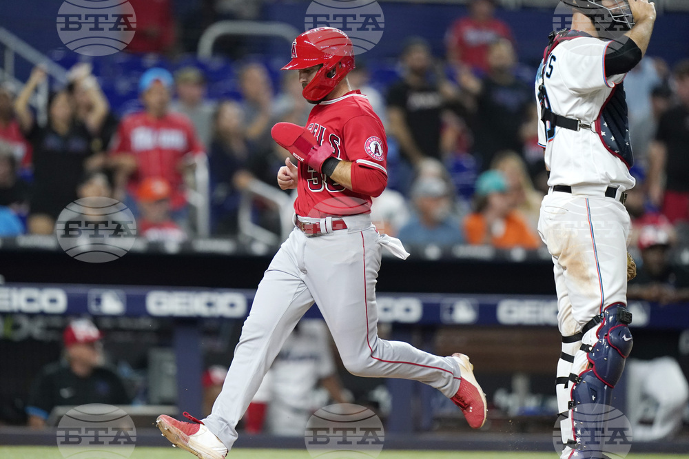 Angels Marlins Baseball