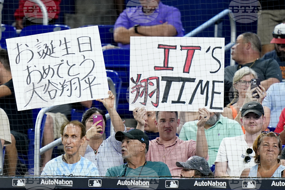 Angels Marlins Baseball