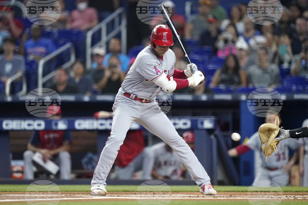 Angels Marlins Baseball